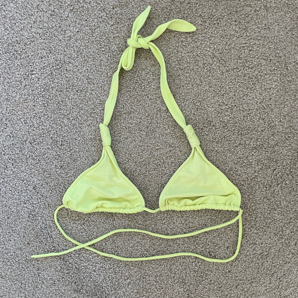 Kirra PacSun Neon Yellow Triangle Bikini Set Size Small